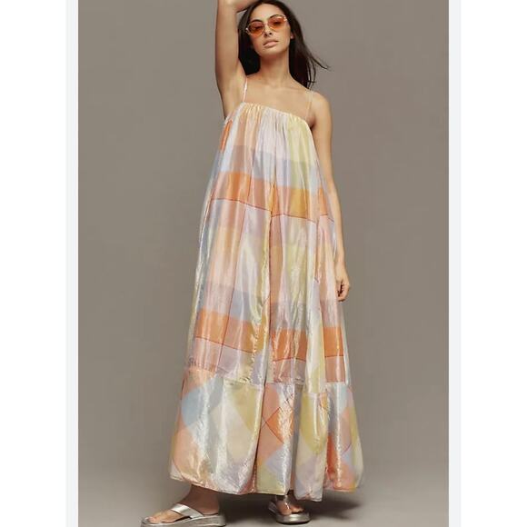 Anthropologie Dresses & Skirts - NWT Anthropologie Pilcro  Sleeveless Paid Tent Maxi Dress Women's M